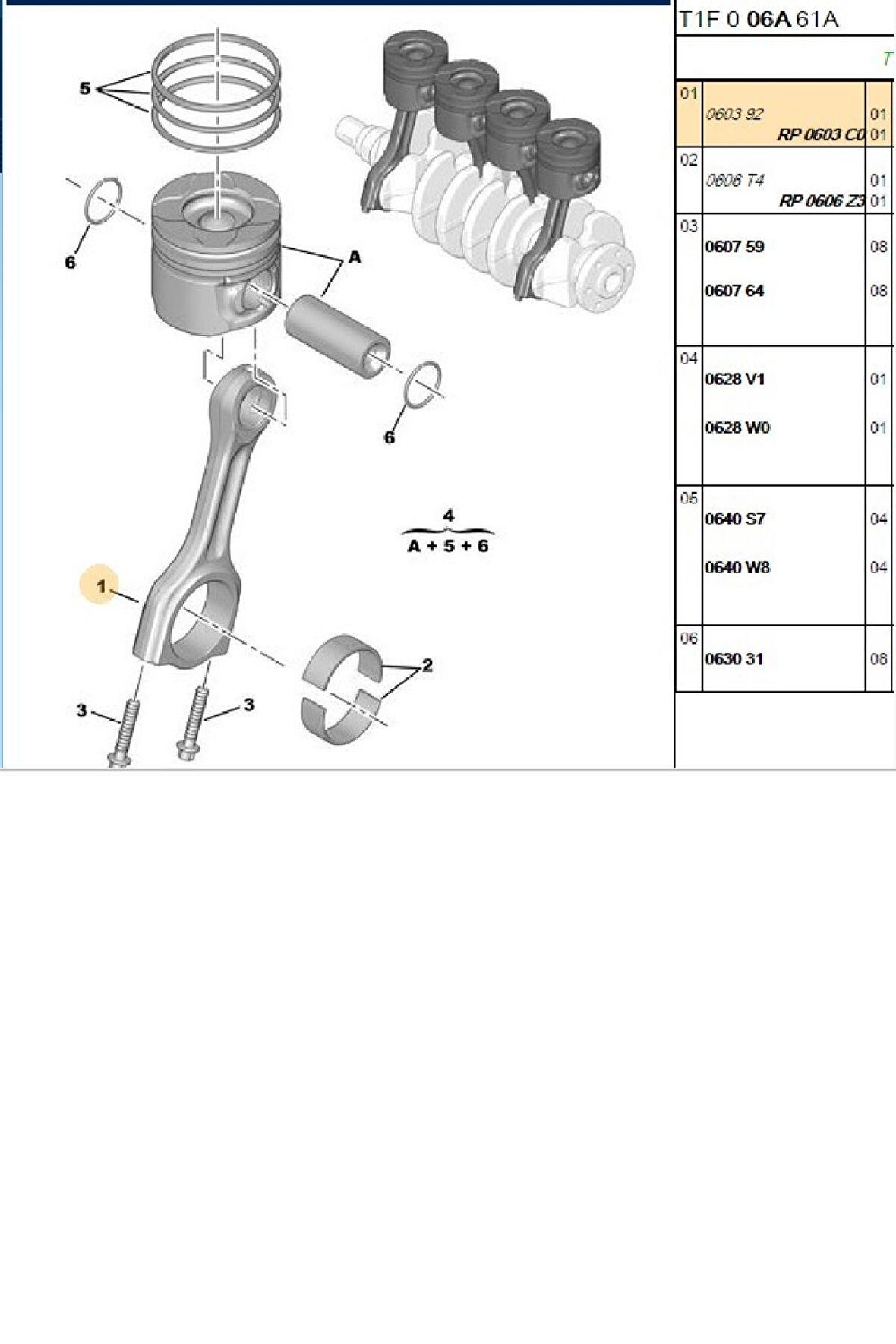 Piston Kolu Tkm 307 C4 DW6 (1628566280-0603C0-060392)