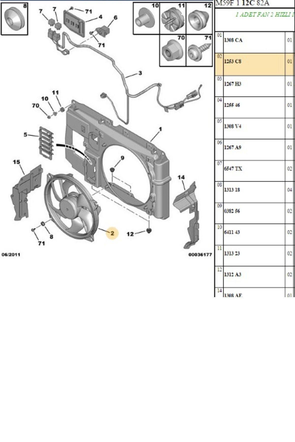 Fan Motoru Partner 1996-2008 DW4-DW8 (253303-420400-1253C8)