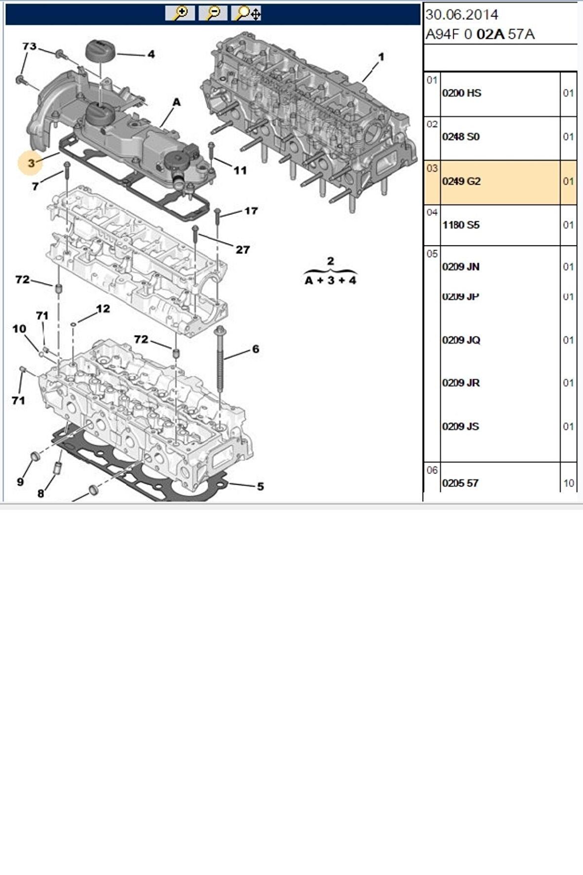 Üst Kapak Conta Focus Berlingo C3 C4 301 Euro5 DW6 (0249G2-11244018)