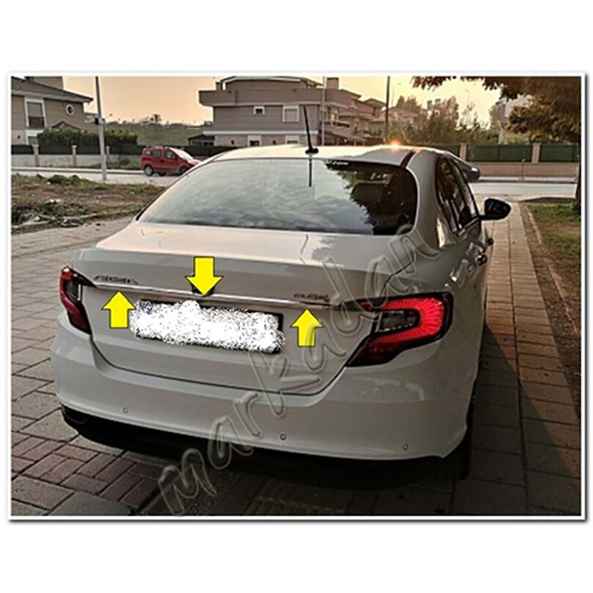 DB Chrome Fiat Egea Sedan Krom Bagaj Çıtası 2015 Sonrası P.Çelik