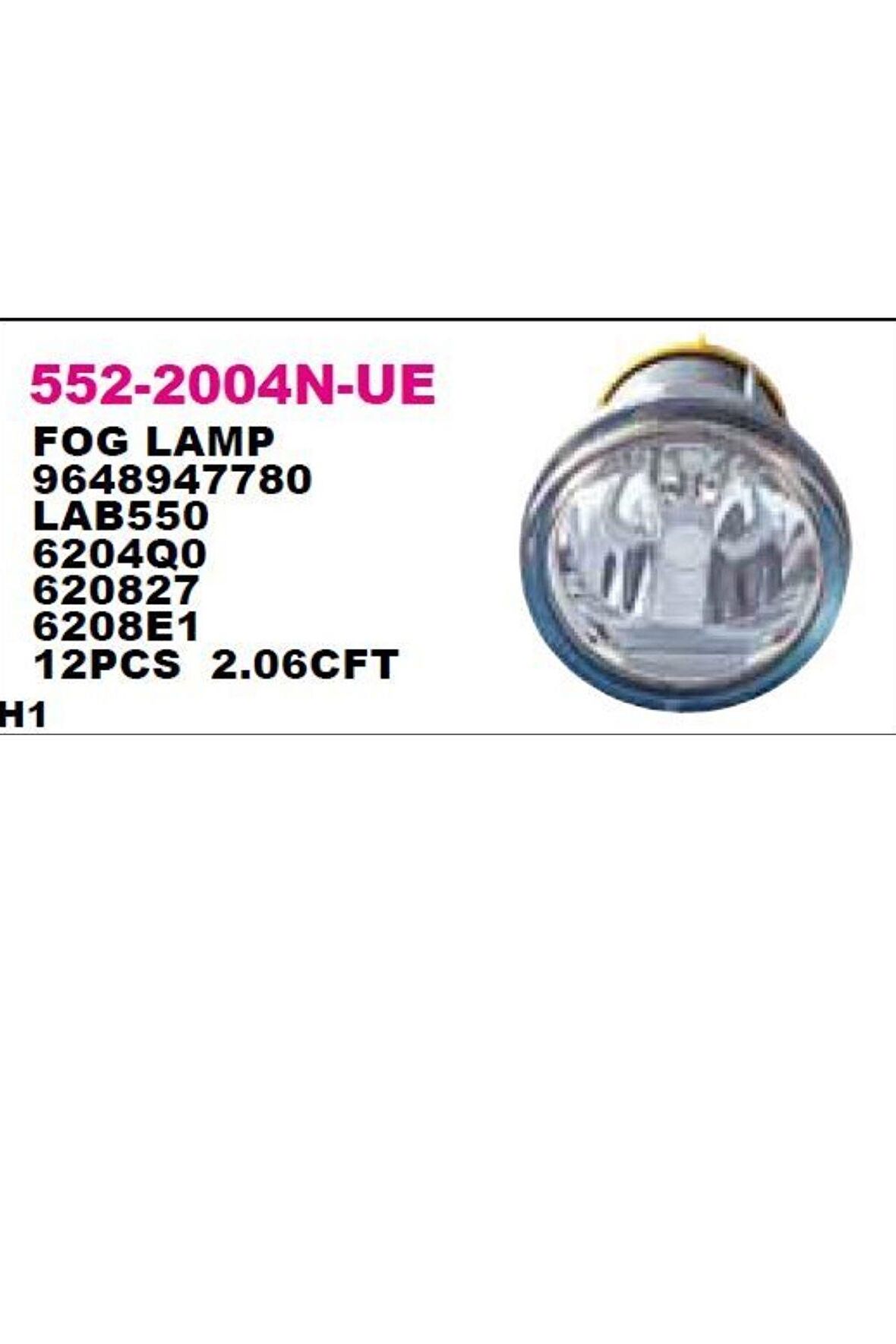 Sis Farı Sol-Sağ Expert Jumpy C2 C3 Xsara (5522004NUE-6204Q0-6208E1)