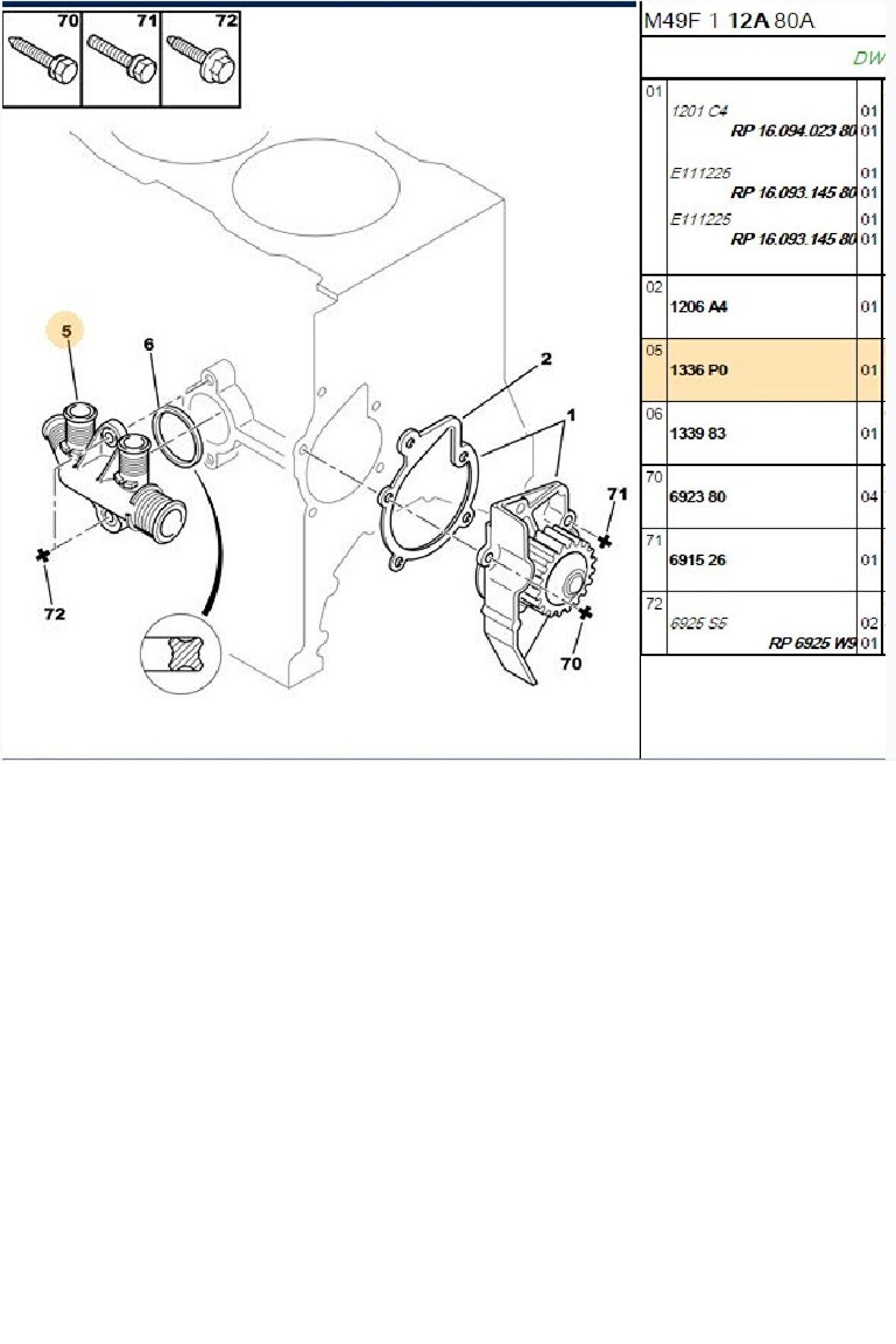 Su Kollektör 307 DW8 (1336P0-TRL1336P0)