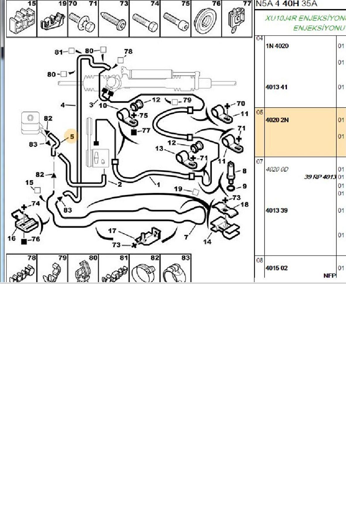 Hidrolik Direksiyon Hortumu Partner (40202N)