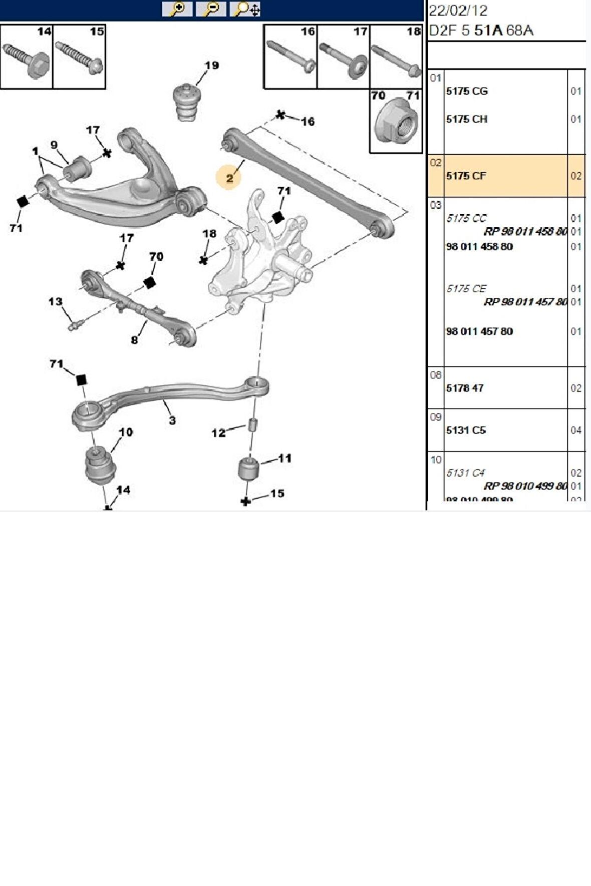 Arka Torsiyon Denge Kolu C5 407 (2641220001-5175CF)