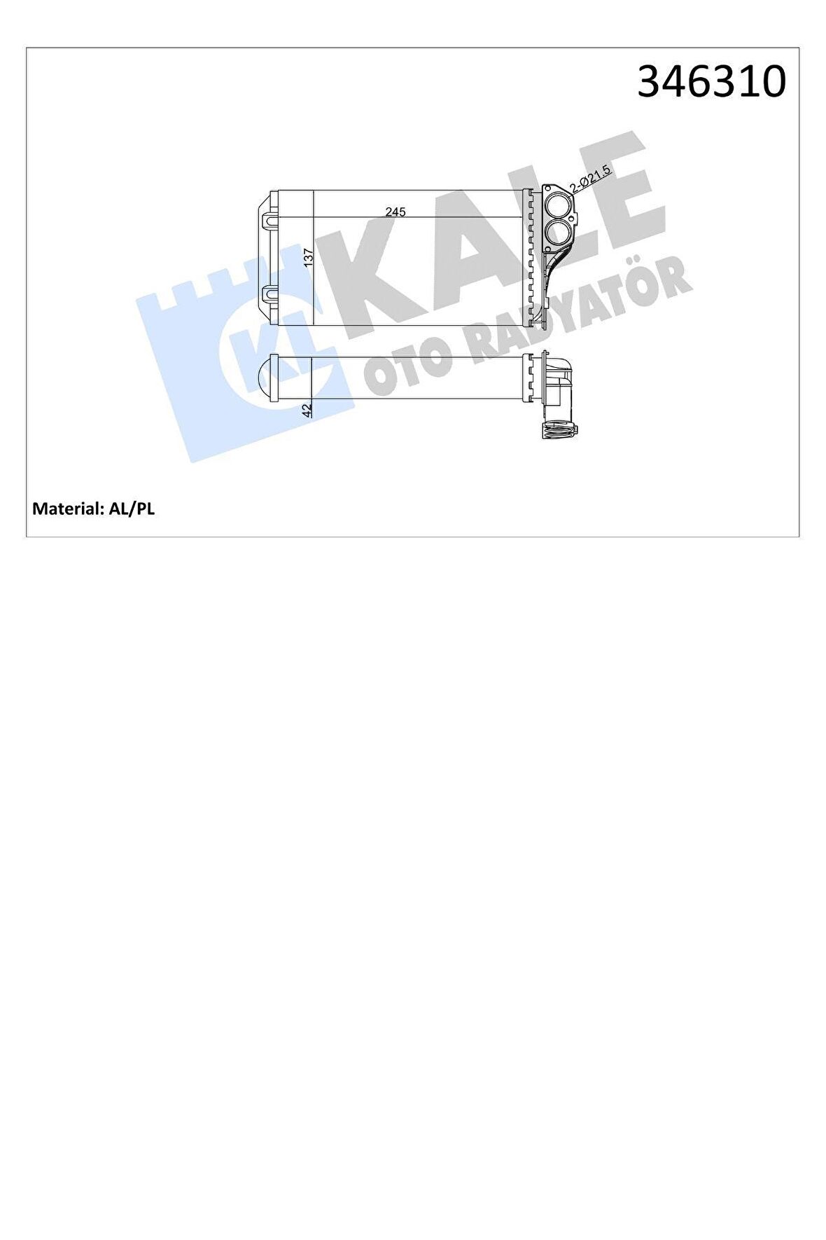 Kalorifer Peteği 307 (346310-6448K0)