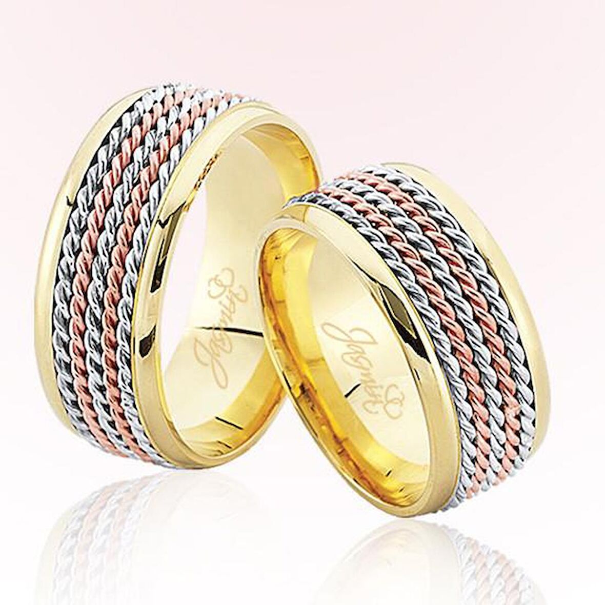 Üç Renk Altın Alyans 2607