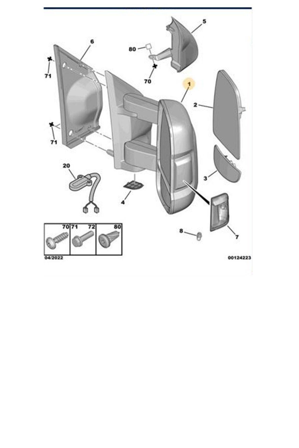 Boxer Jumper Ducato3 Ayna Sağ (E2310-8153Y6-735424397)