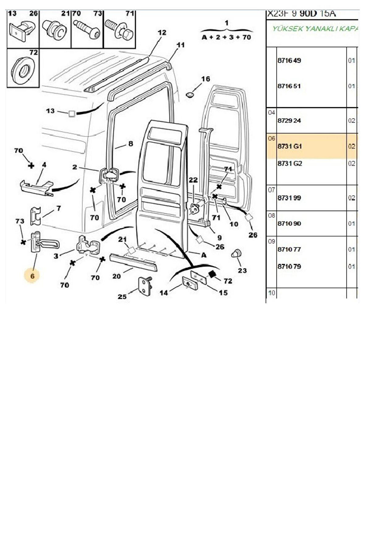 Boxer Jumper Ducato2 Arka Kapı Gergisi Bitapart (Bpe302022-8731G1)