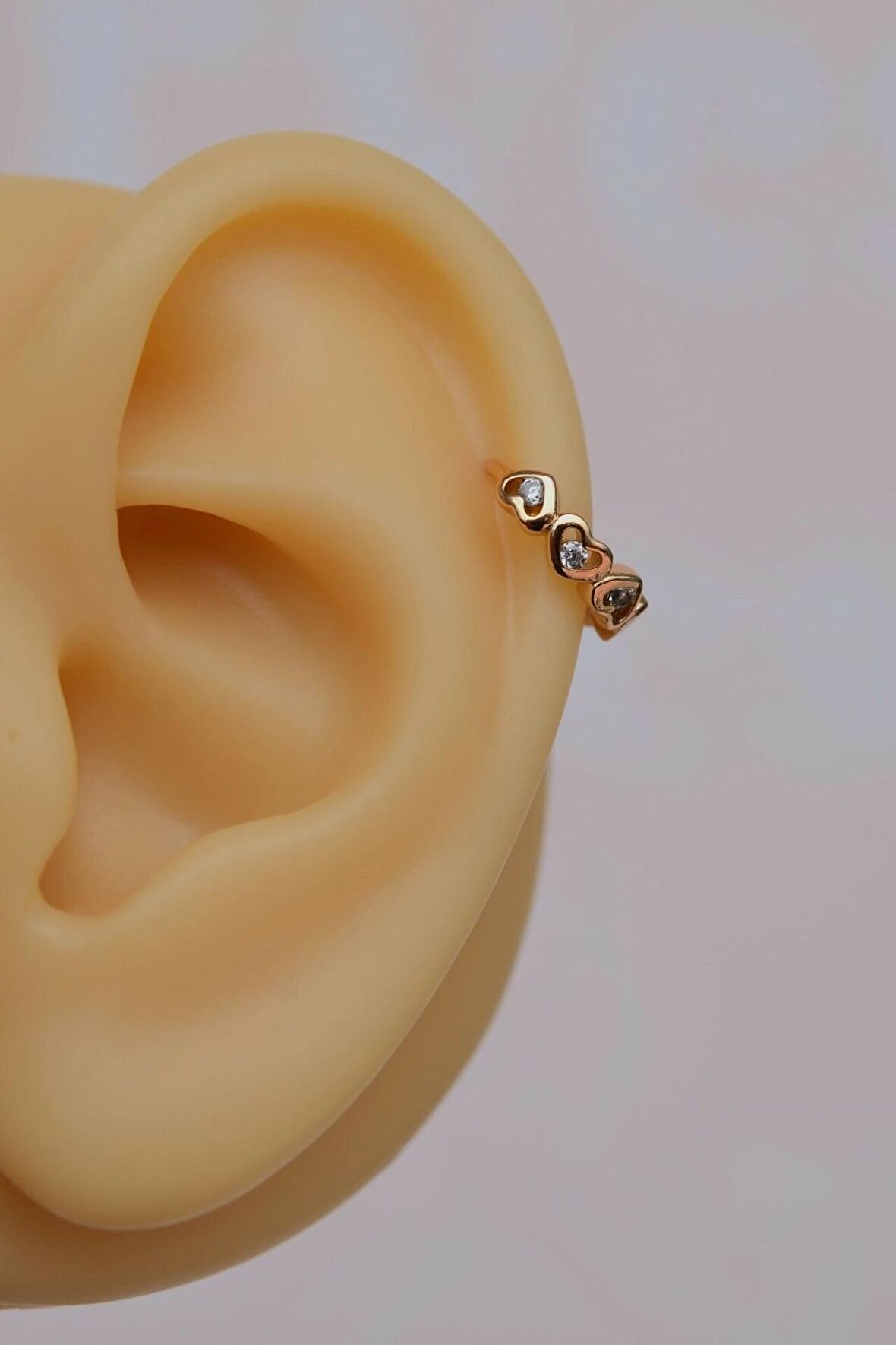 Mini Kalpli Halka Tragus Piercing Helix Kıkırdak