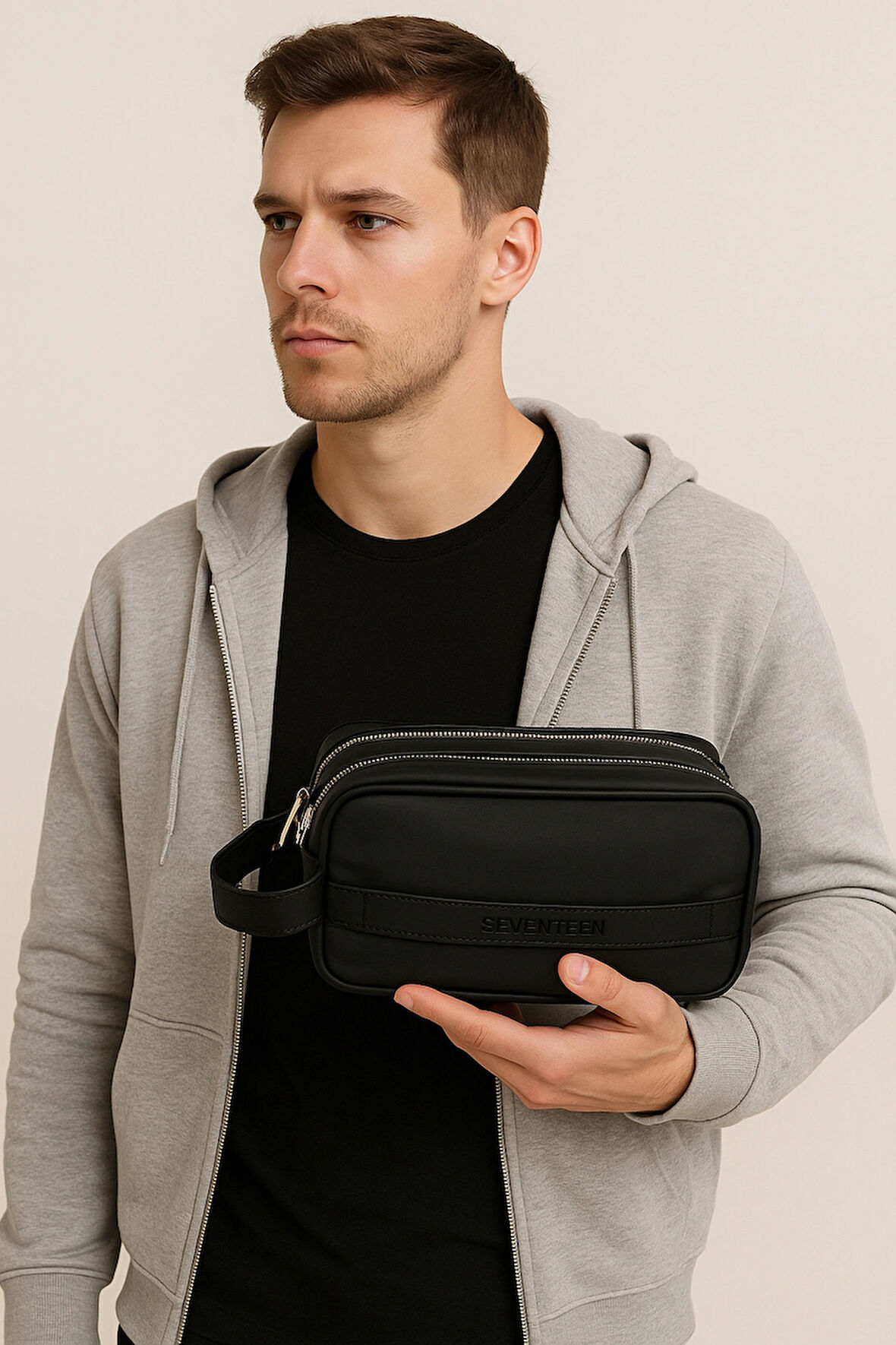 Erkek/Kadın Şık Premium Deri El Çantası – Çok Bölmeli, Su Geçirmez, Günlük Kullanım İçin Kompakt Tasarım