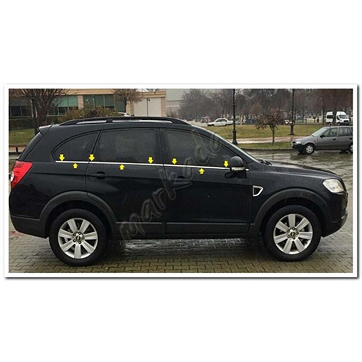 DB Chrome Chevrolet Captiva Cam Çıtası Nikelajı 2007 Sonrası 6 Parça P.Çelik