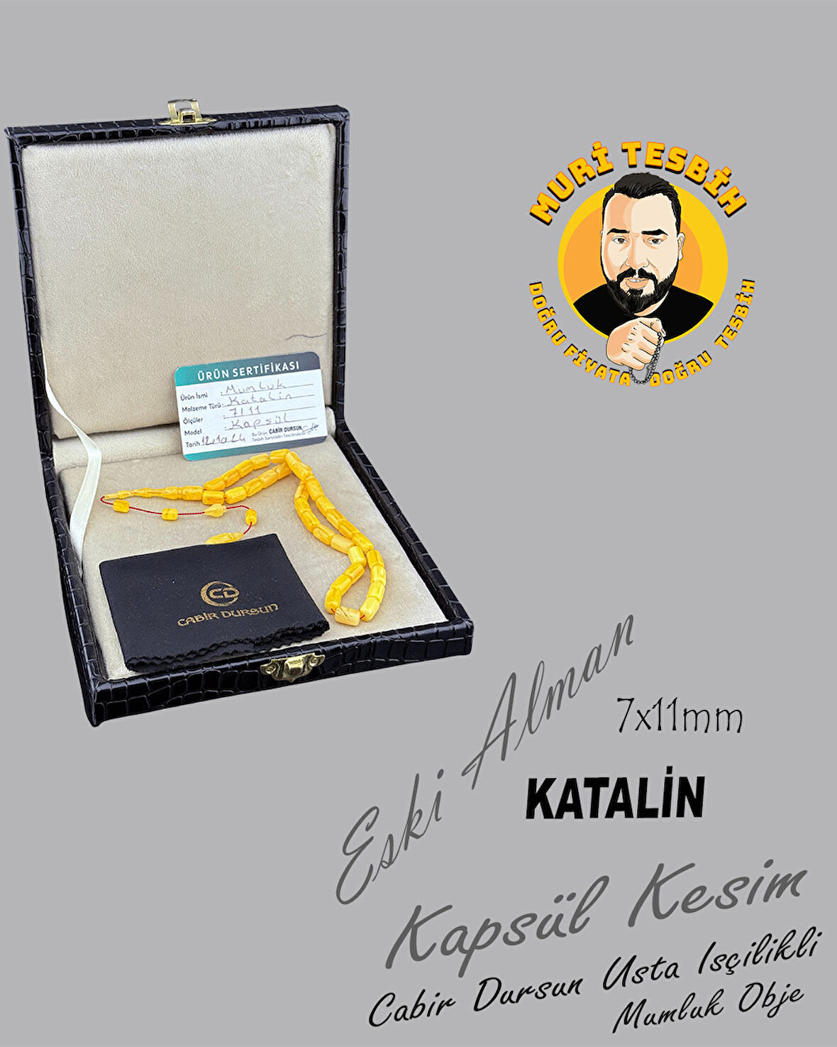 CABİR DURSUN MUMLUK ESKİ ALMAN KATALİN KAPSÜL KESİM7X11mm