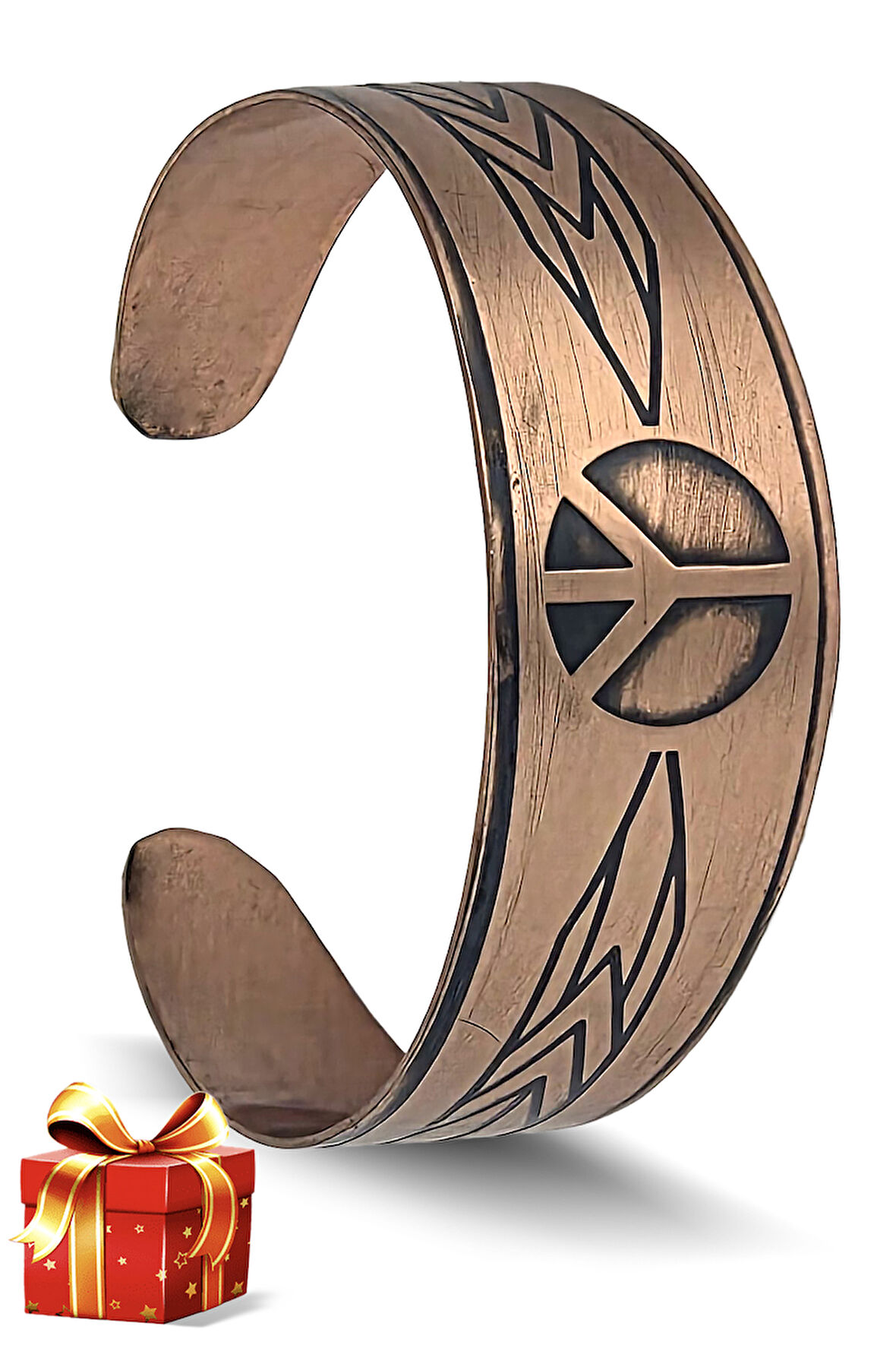 Binbir Trend El Yapımı Ayarlanabilir Saf Bakır Bileklik, Bakır Bilezik BB-342