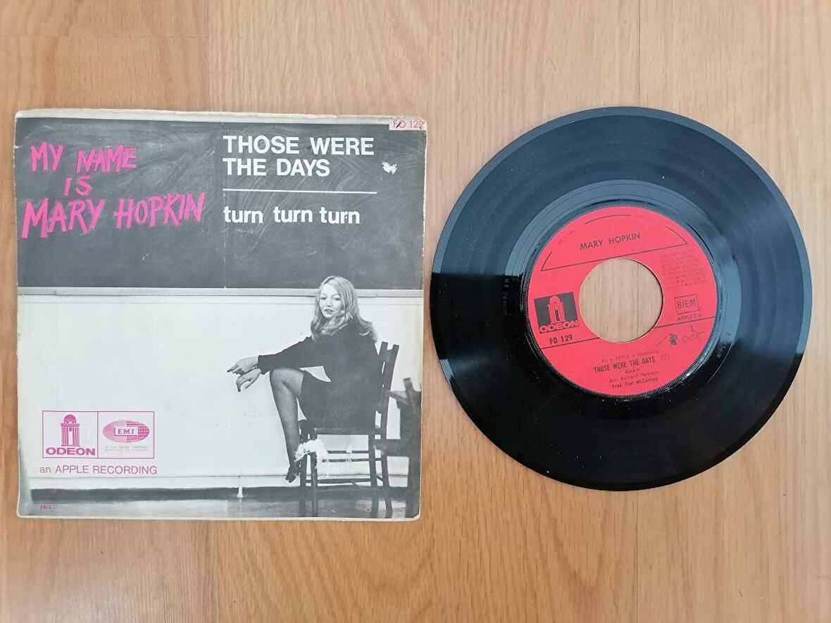 MARY HOPKIN - THOSE WERE THE DAYS  - 1968 FRANSA BASIM 45 LİK PLAK