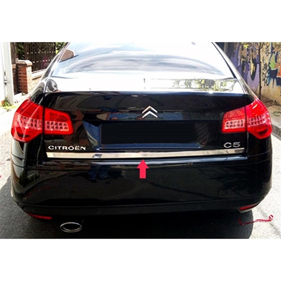 DB Chrome Citroen C5 Krom Bagaj Alt Çıta 2008 Sonrası P.Çelik