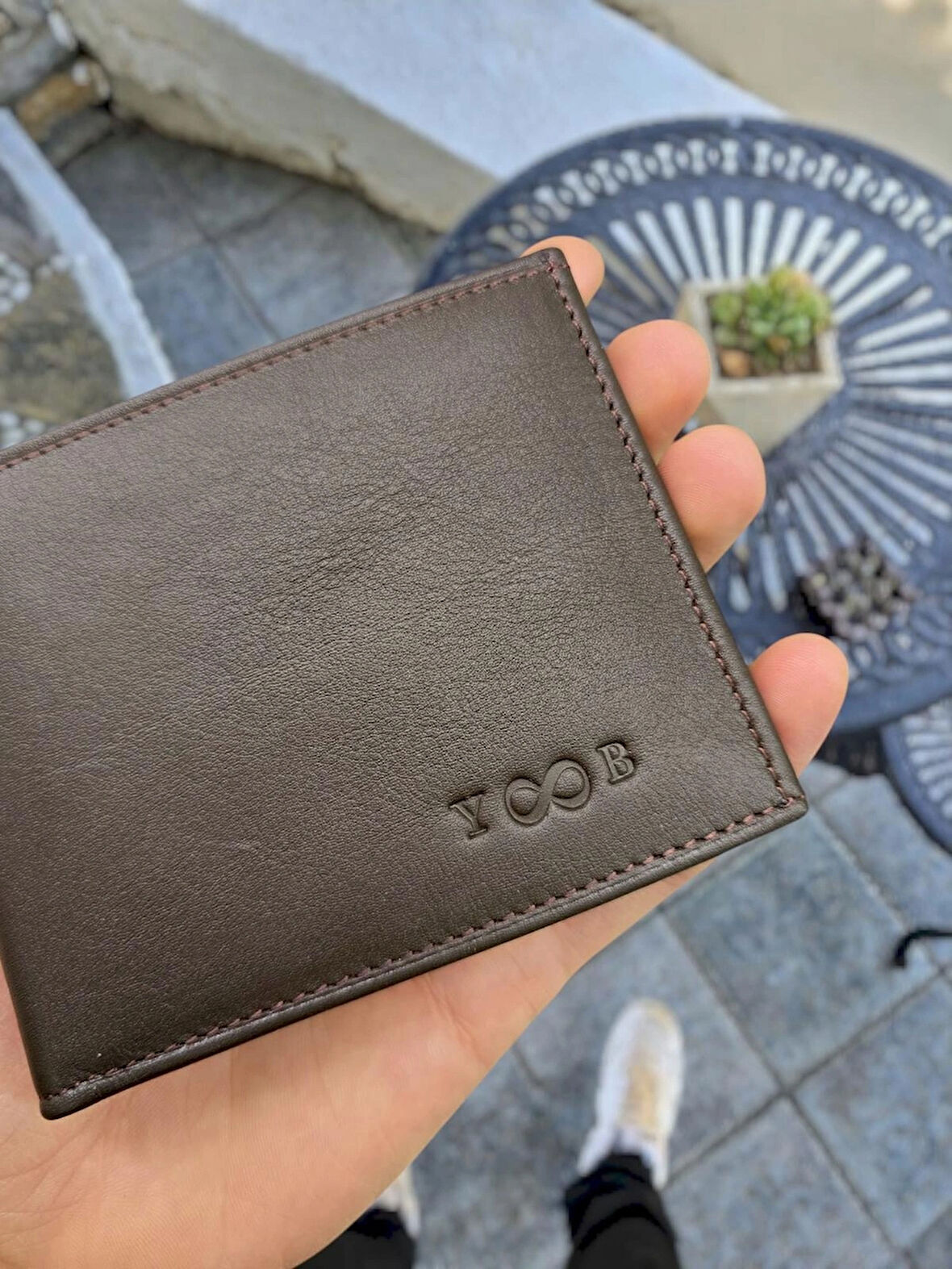 VİSSO 261 HAKİKİ DERİ ÇANTA BOZUK PARA CEPLİ İSME ÖZEL ÇİFT KİMLİK BÖLMELi DERİ ERKEK CÜZDAN Kahverengi