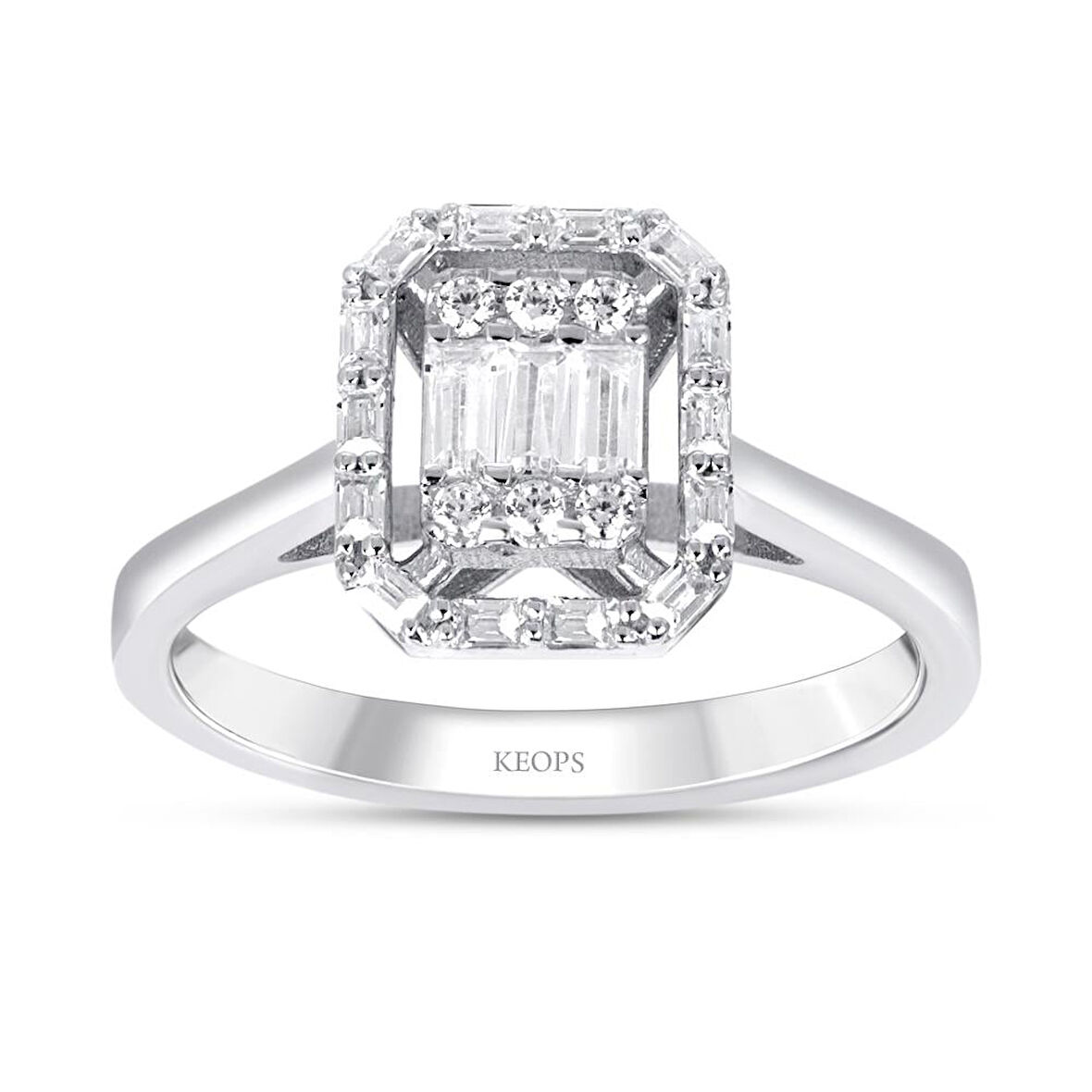 0.42 Karat Baget Pırlanta Yüzük