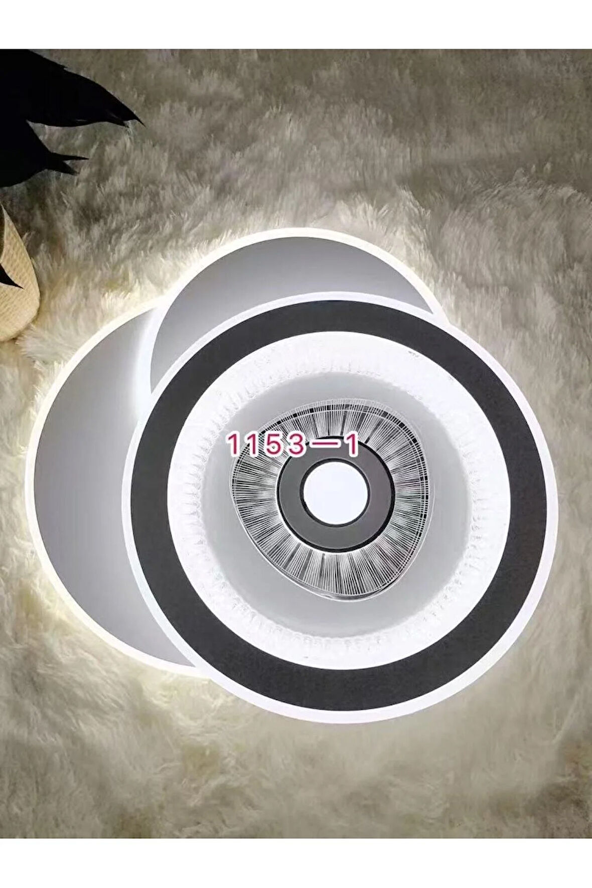 1153-1 PLAFONYER LED AVİZE 3 Renk Işık Modlu (Beyaz / Sarı / Gün Işığı)