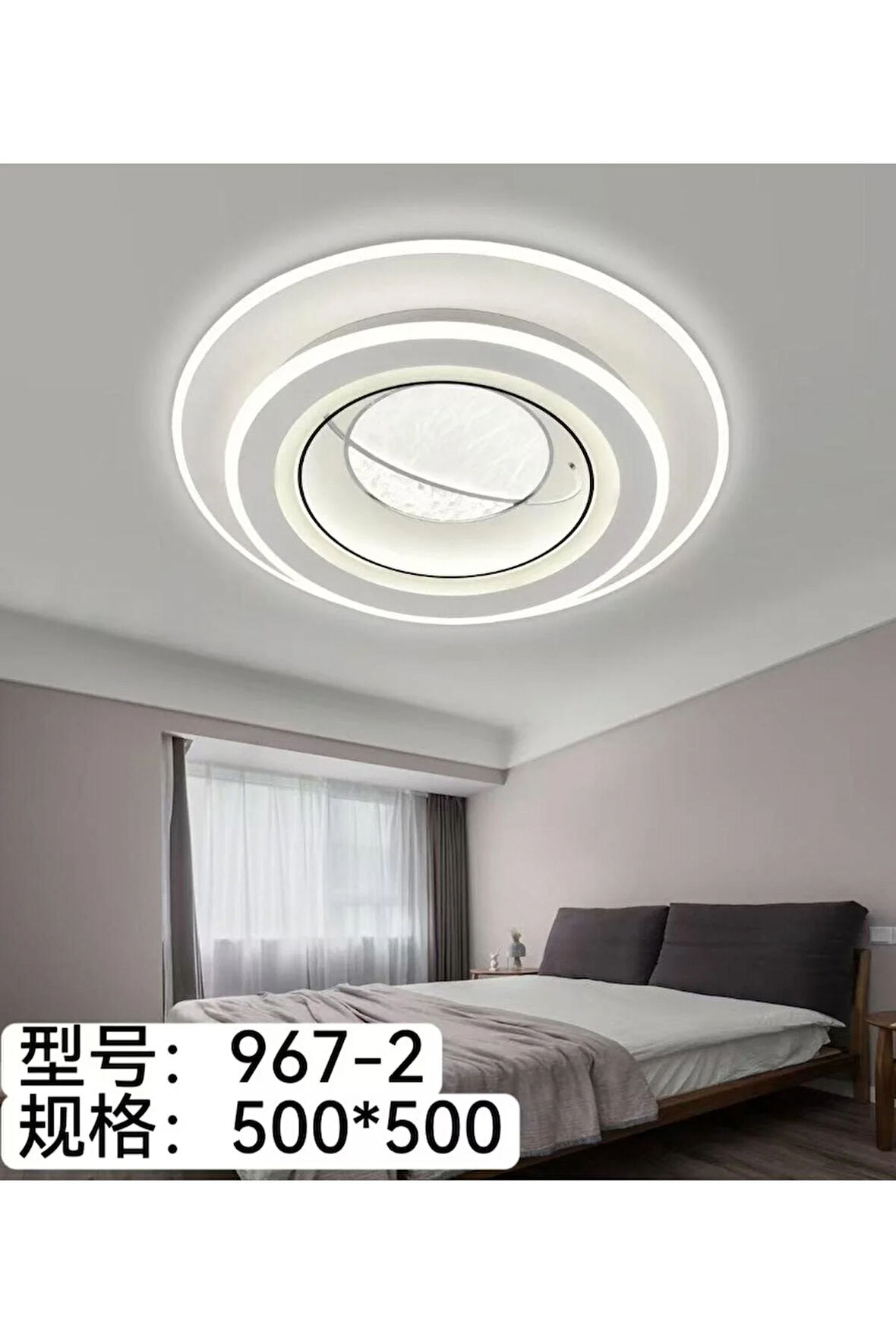 967-2 PLAFONYER LED AVİZE 3 Renk Işık Modlu (Beyaz / Sarı / Gün Işığı)