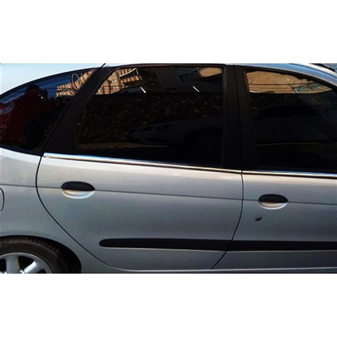 DB Chrome Renault Scenic Cam Çıtası Nikelajı 1996-2003 4 Parça P.Çelik