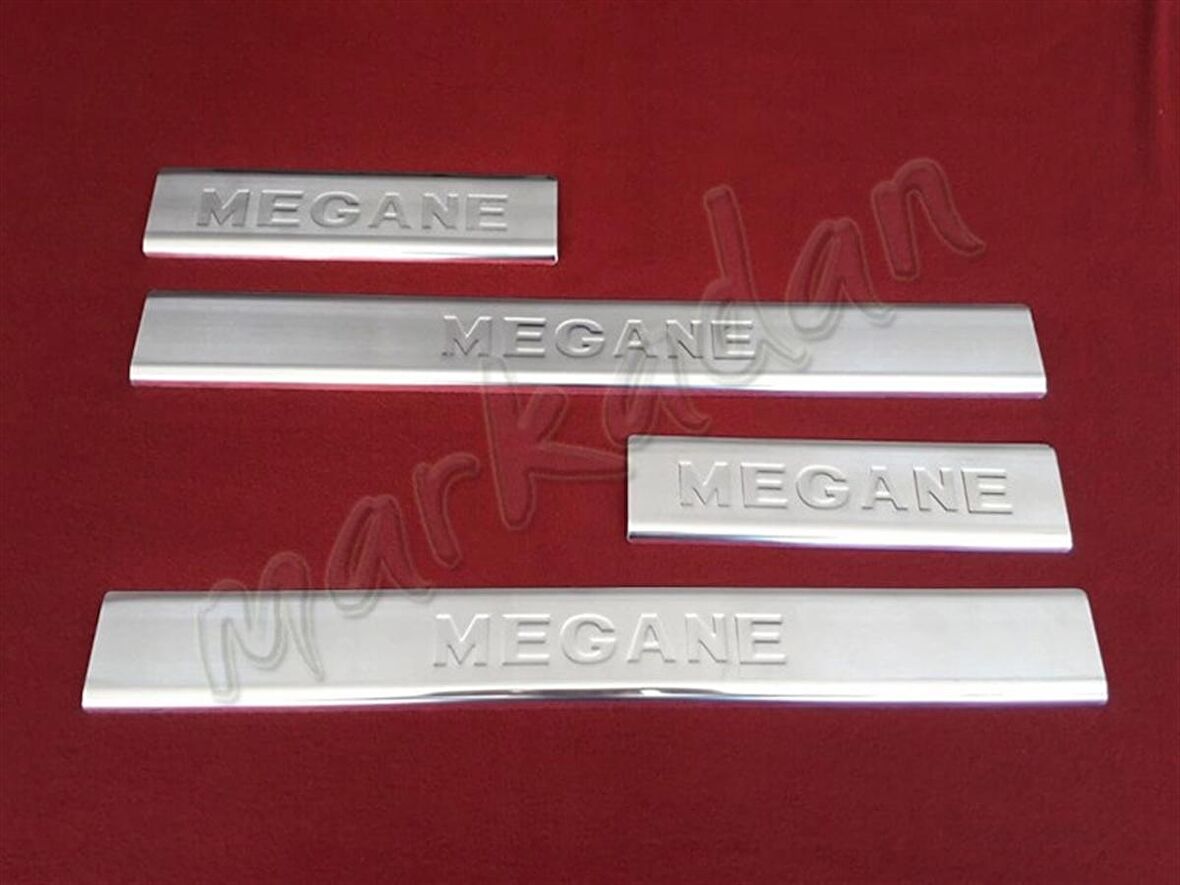 DB Chrome Renault Megane 2 Krom Kapı Eşiği 2004-2010 4 Parça P.Çelik