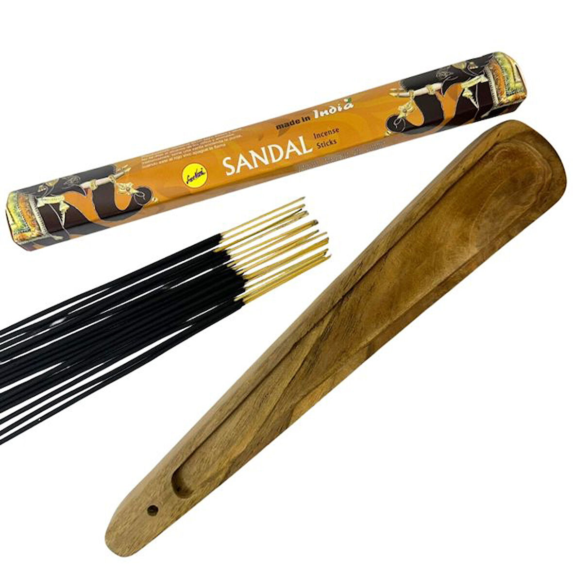 Uretti - Okay 5711 4049 El Yapımı Doğal Suar Ağacı Ahşap Tütsülük - Tütsü Hediyeli