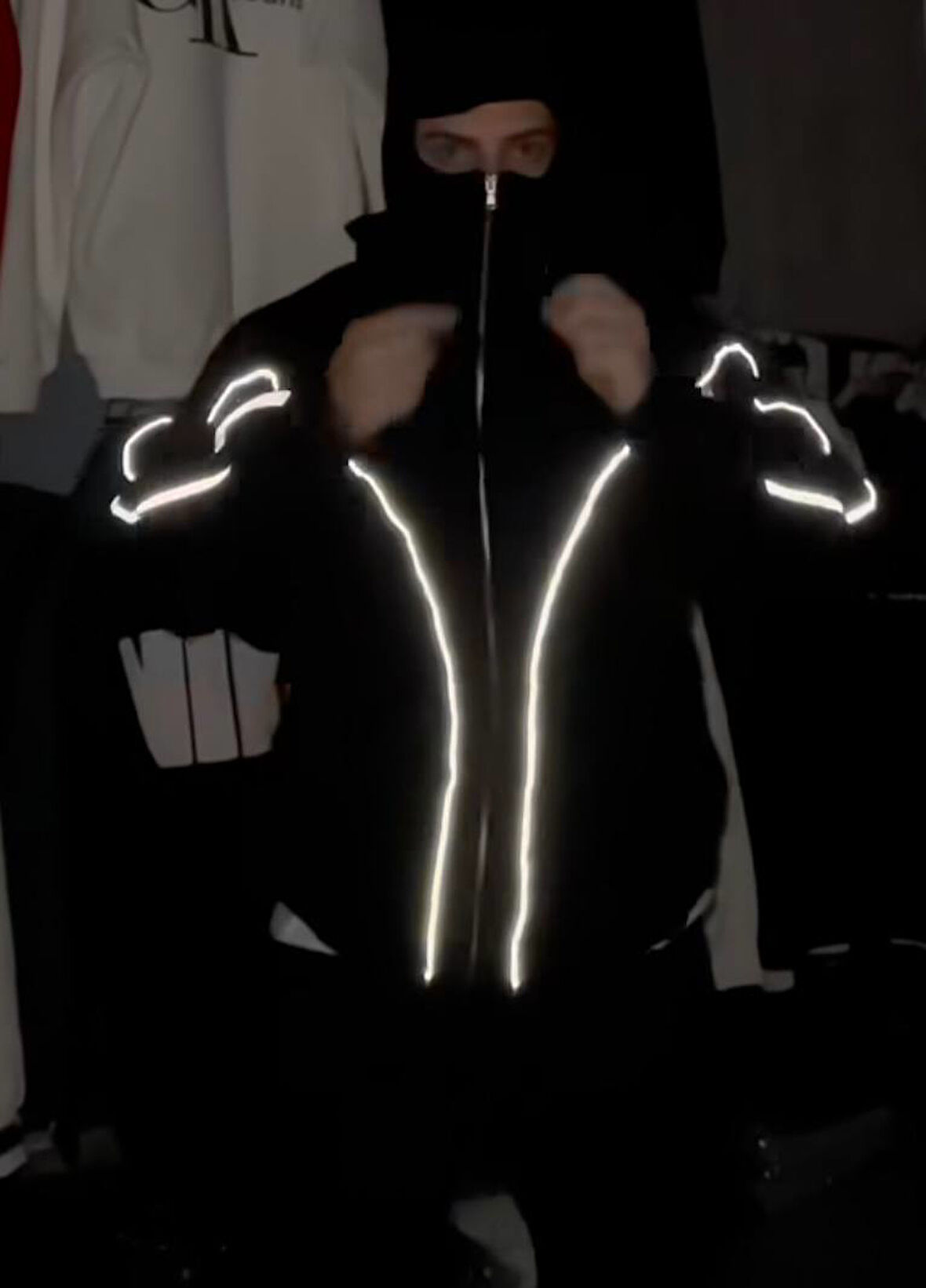 Ninja Reflektörlü Kar Maskeli Oversize Unisex Ceket
