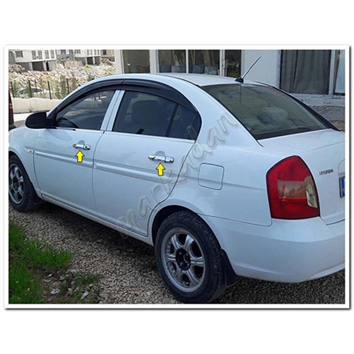 DB Chrome Hyundai Accent Era Kapı Kolu Nikelajı 4 Kapı P.Çelik