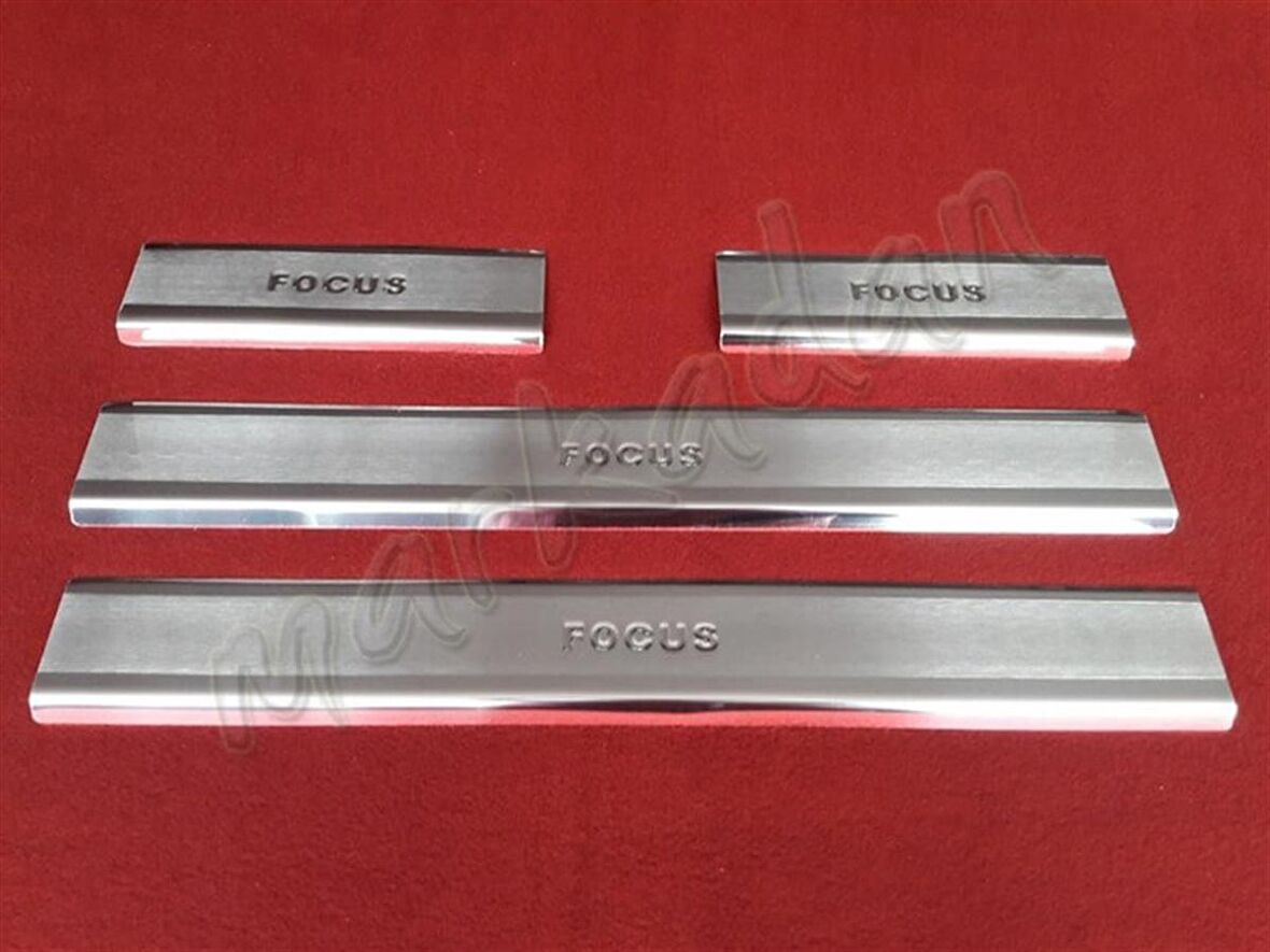 DB Chrome Ford Focus Krom Kapı Eşiği 1998-2005 4 Parça P.Çelik