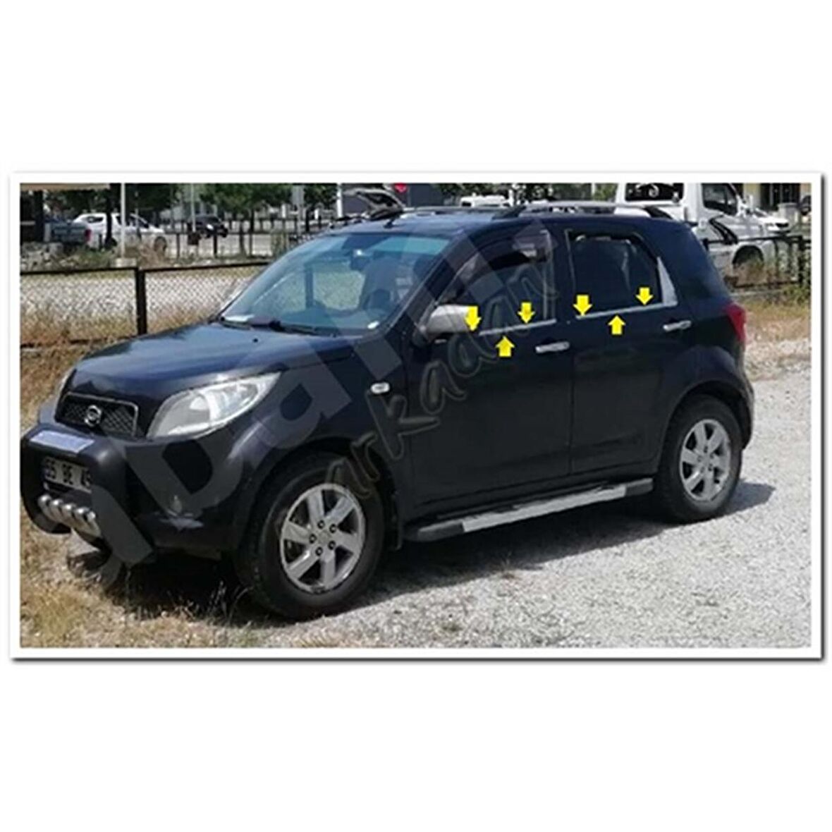 DB Chrome Daihatsu Terios Cam Çıtası Nikelajı 2006-2017 4 Parça P.Çelik