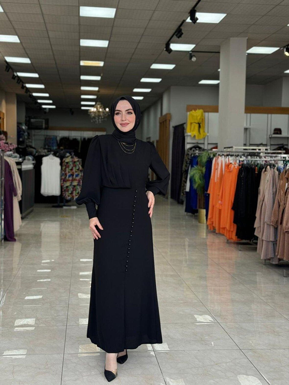 Zümrüt Elbise Siyah Beden 1-38