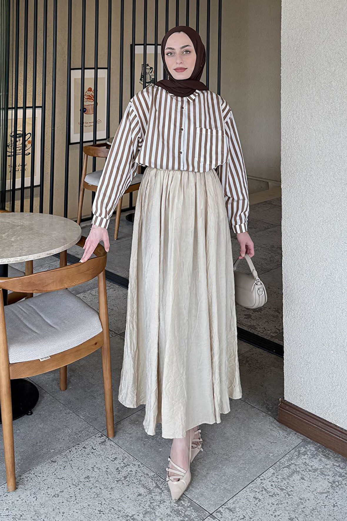 Lena Oversize Gömlek Soft Kahve