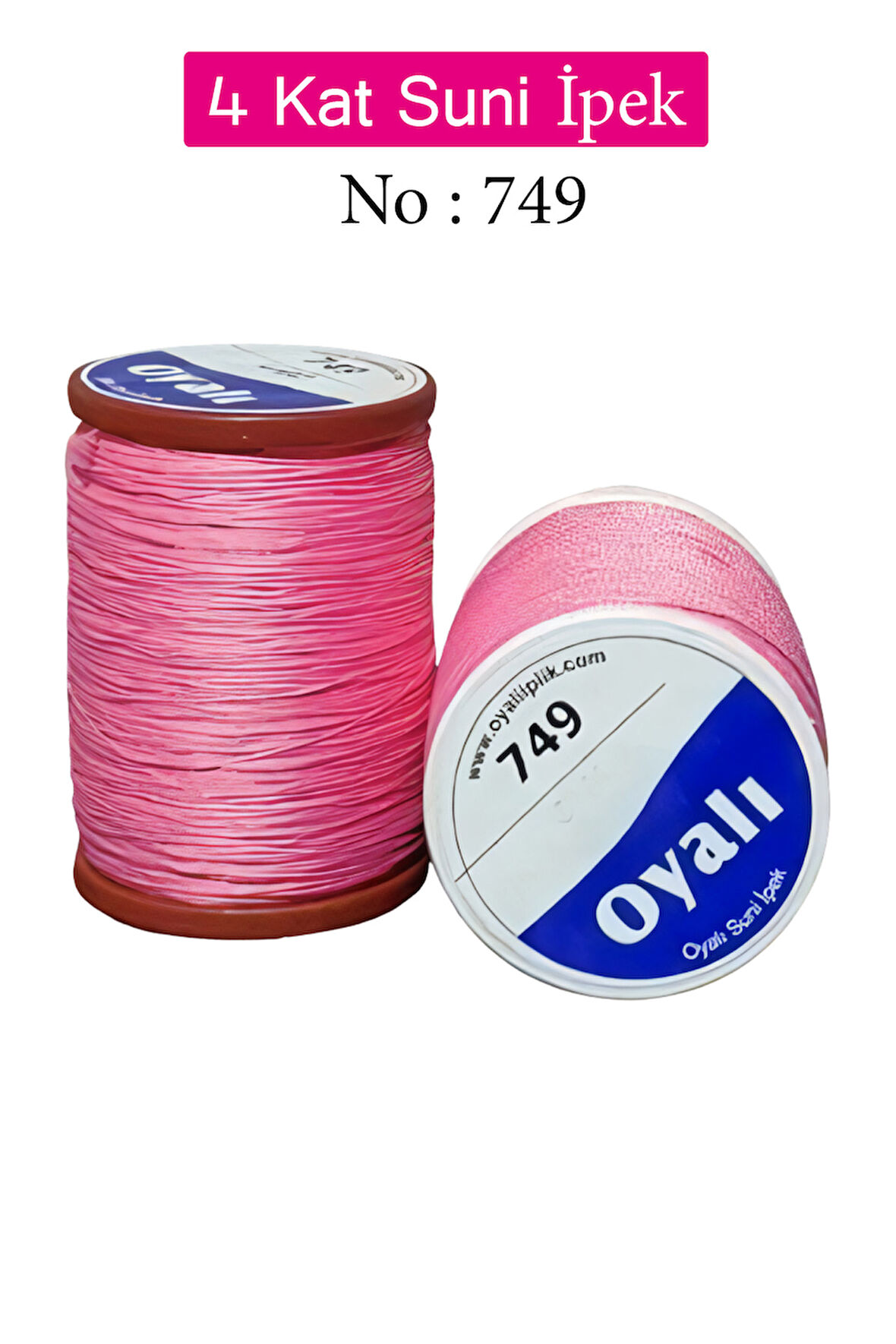 Oyalı 4 Kat Suni İpek İplik İğne Oyası Boncuk İpi Tığ Oyası No:749