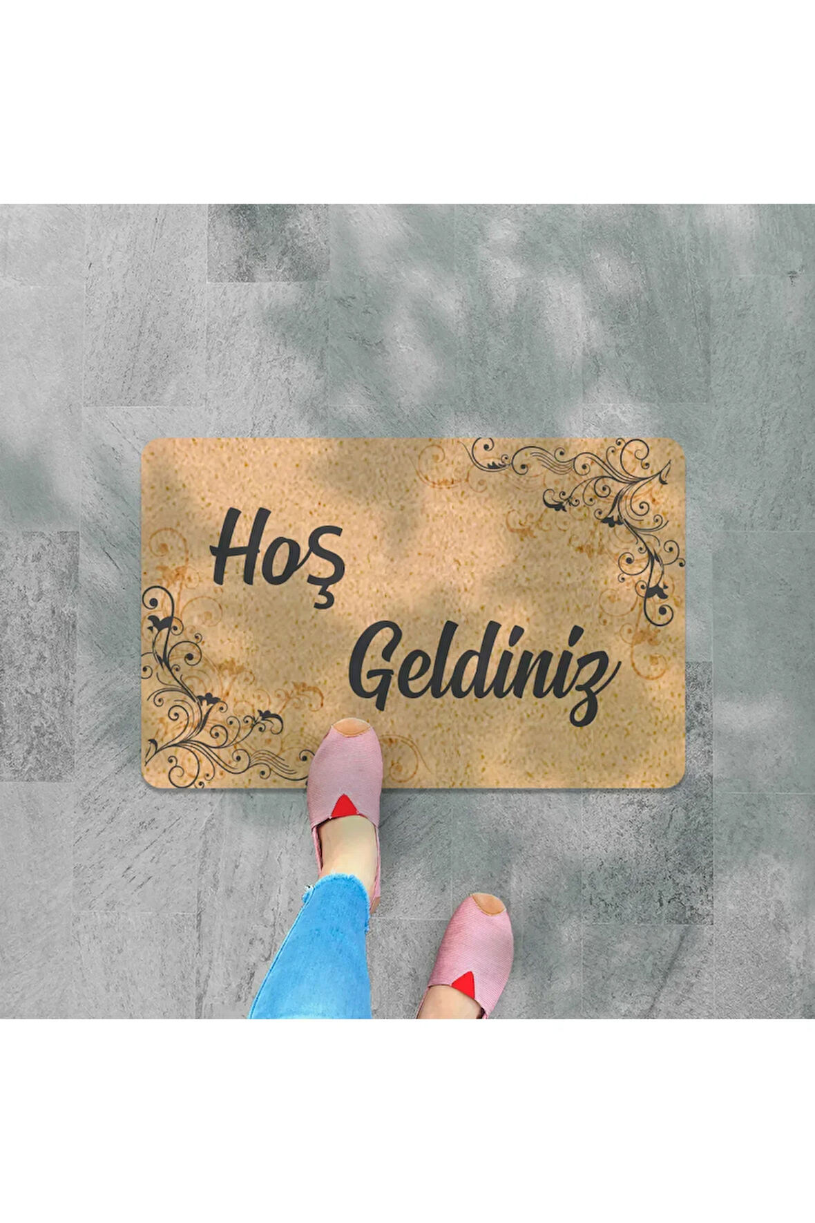 Dijital Baskılı kapı önü paspas Hoşgeldiniz Çok Amaçlı Iç ve Dış Kapı Paspası
