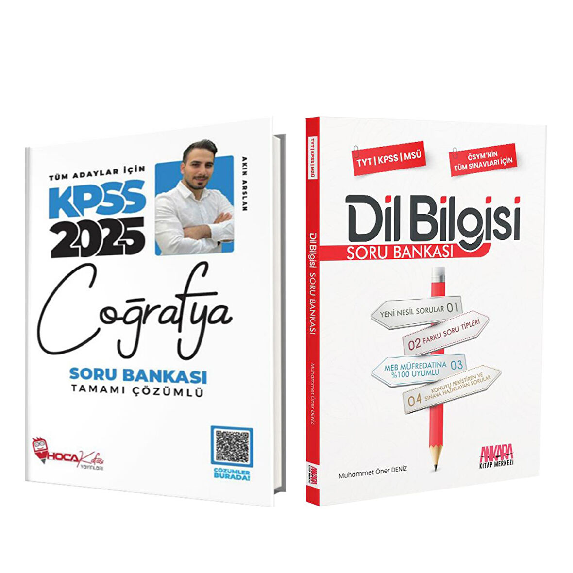Hoca Kafası KPSS Coğrafya ve AKM Dil Bilgisi Soru Bankası Seti 2 Kitap