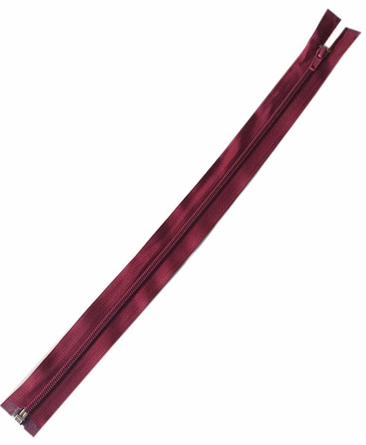 Koyu Bordo Renk 40 Cm Plastik Diş Fermuar FD8