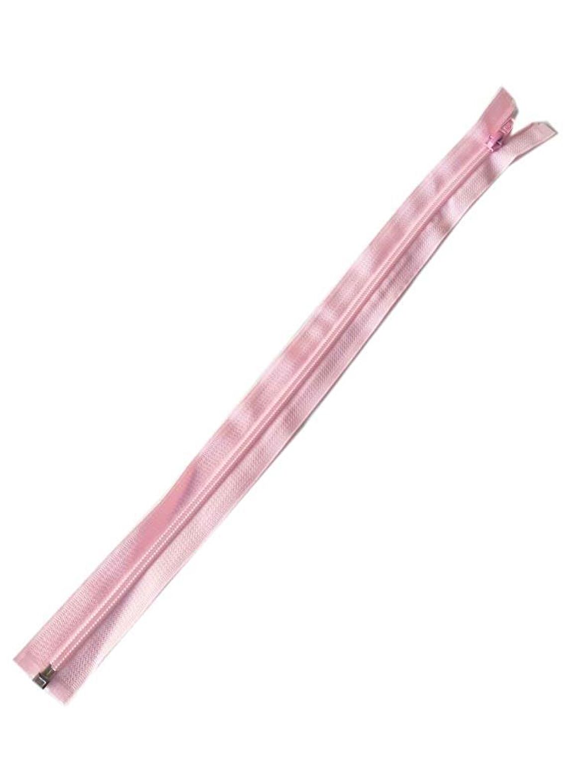 Açık Pembe Renk 40 Cm Plastik Diş Fermuar FD27