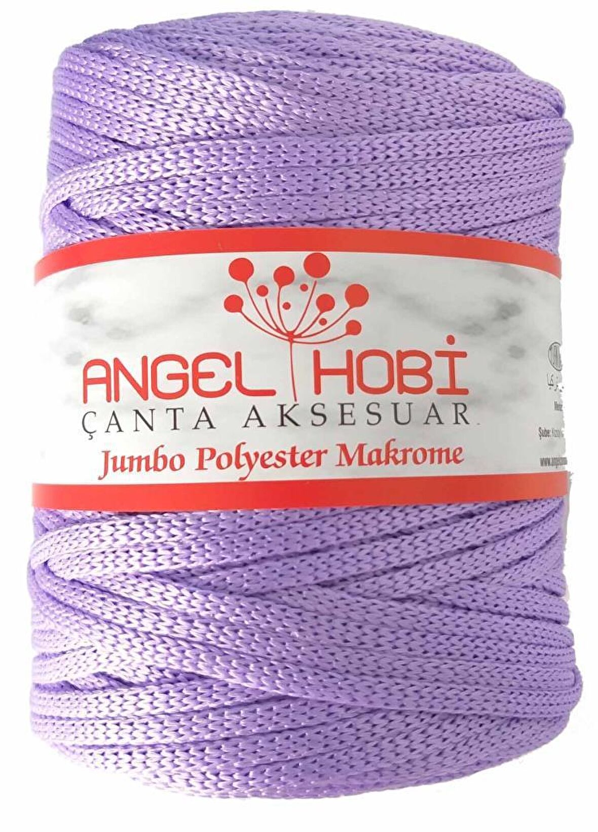 lila renk 5 mm jumbo polyester makrome NO:8