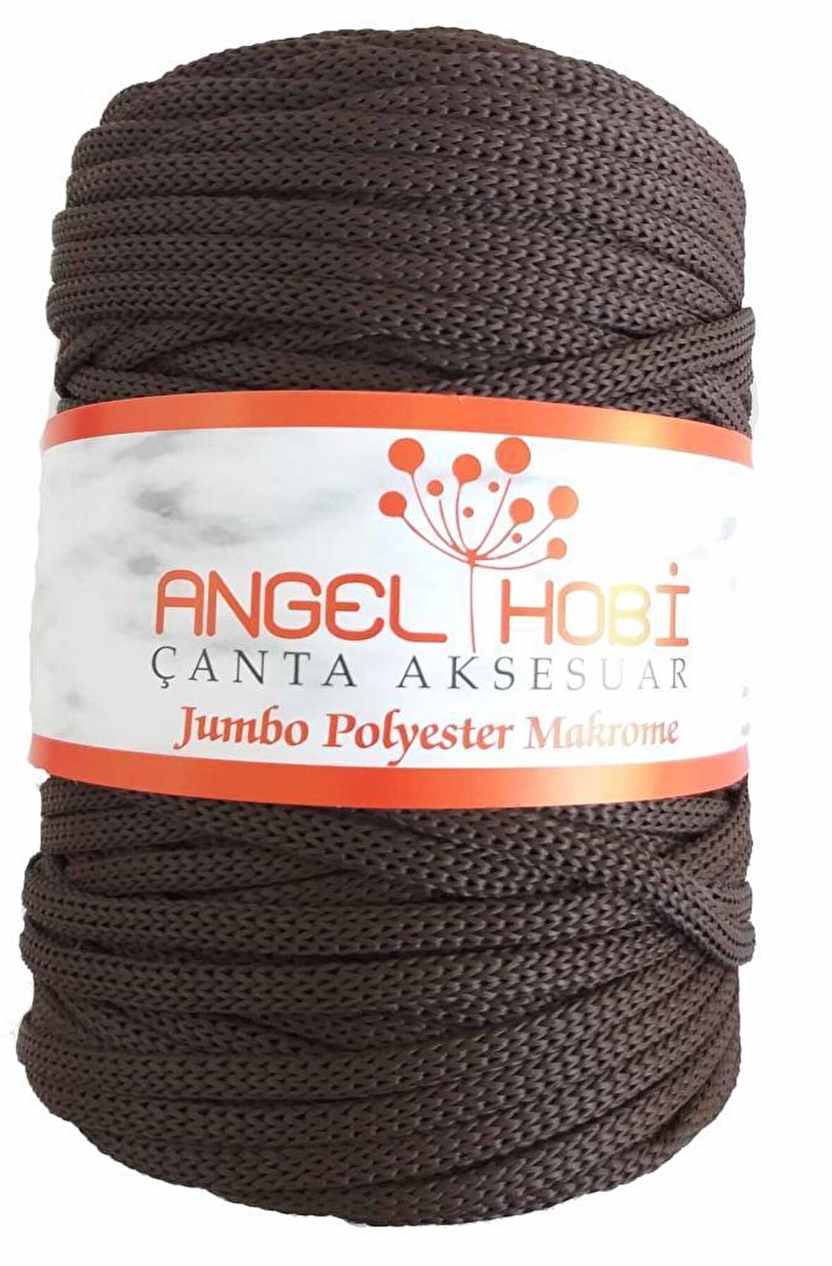 Koyu kahve renk 5 mm jumbo polyester makrome NO:20
