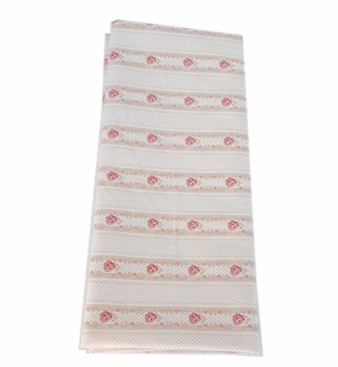 120x50 cm Pamuklu Astarlık Kumaş Minik Gül Desen  Örgü Çanta İçin