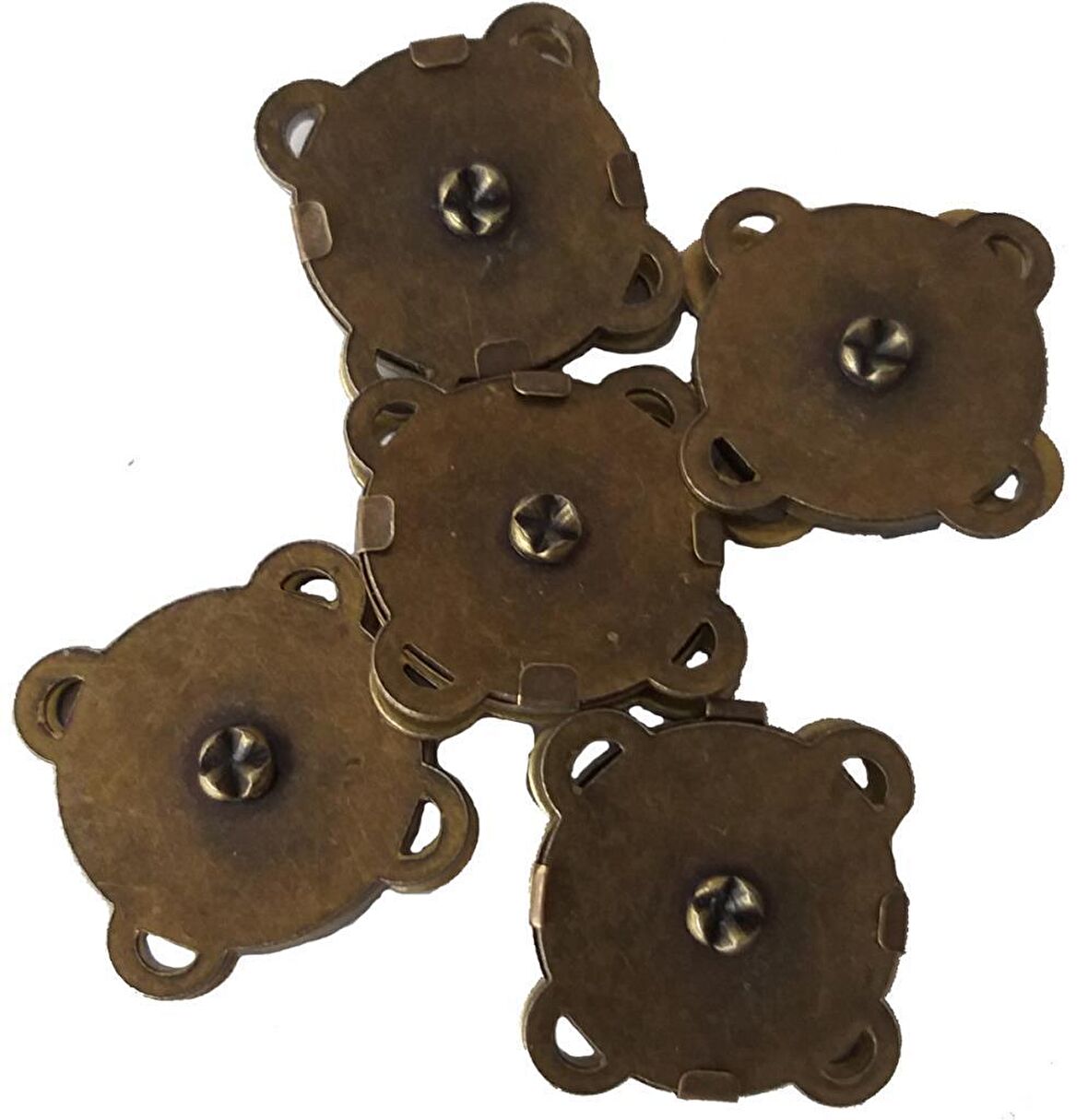 Örgü Çantaya Dikmeli Mıknatıs Antik Renk 5li Paket