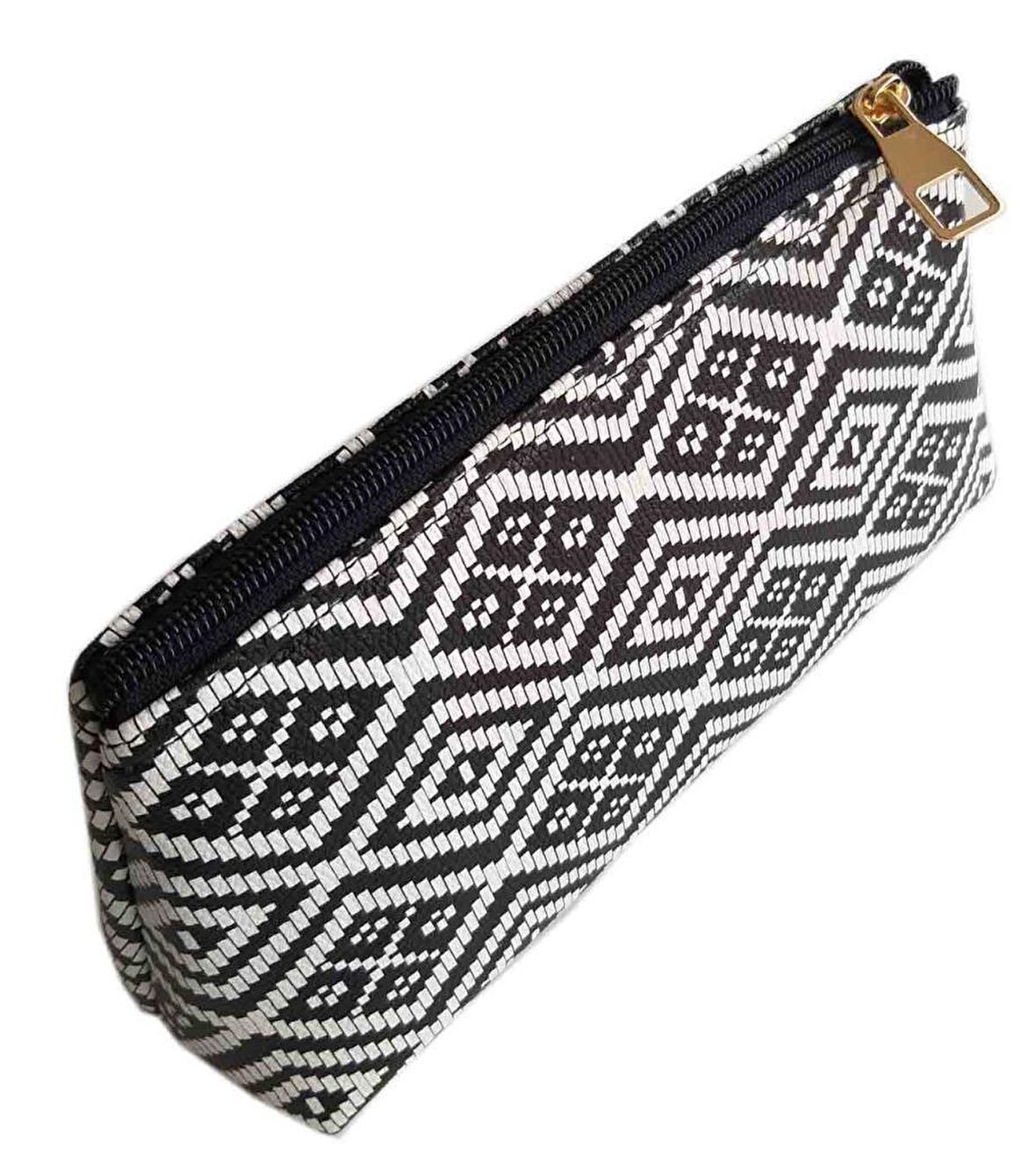 Desenli El İşi Hobi, Makyaj Çantası Organizer Kilim Desen