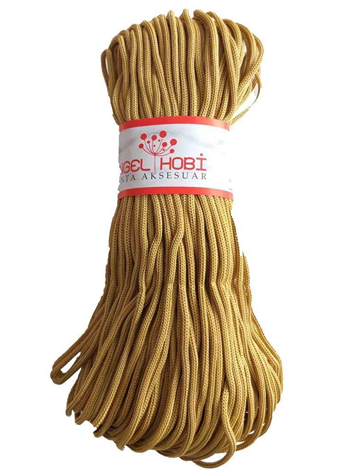 Polyester Rulo Makrome Hardal Sarı 5mm