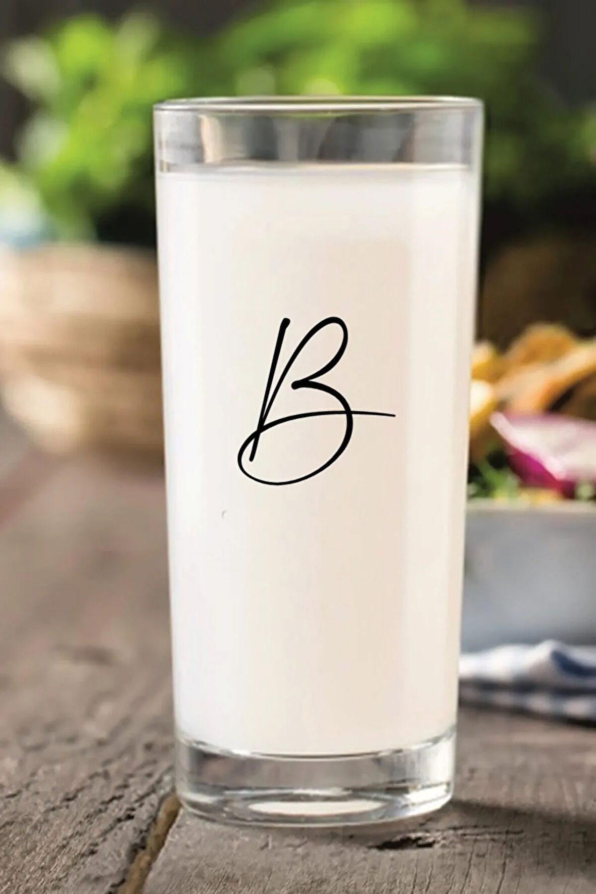 B Harfli Rakı Bardağı Kadehi