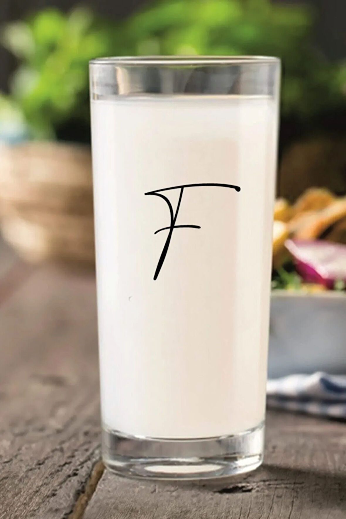 F Harfli Rakı Bardağı