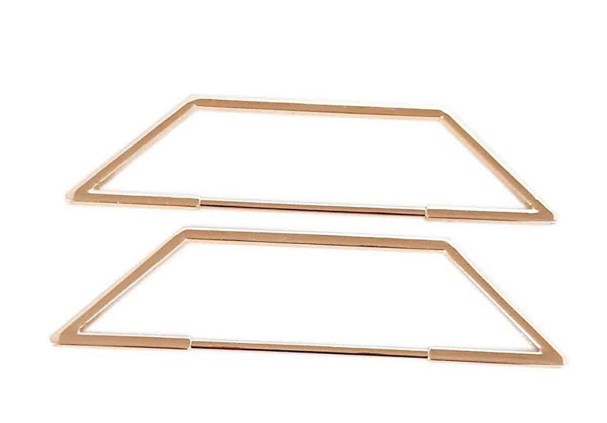 Piramit Taban Model Light Gold Metal Çanta Sapı