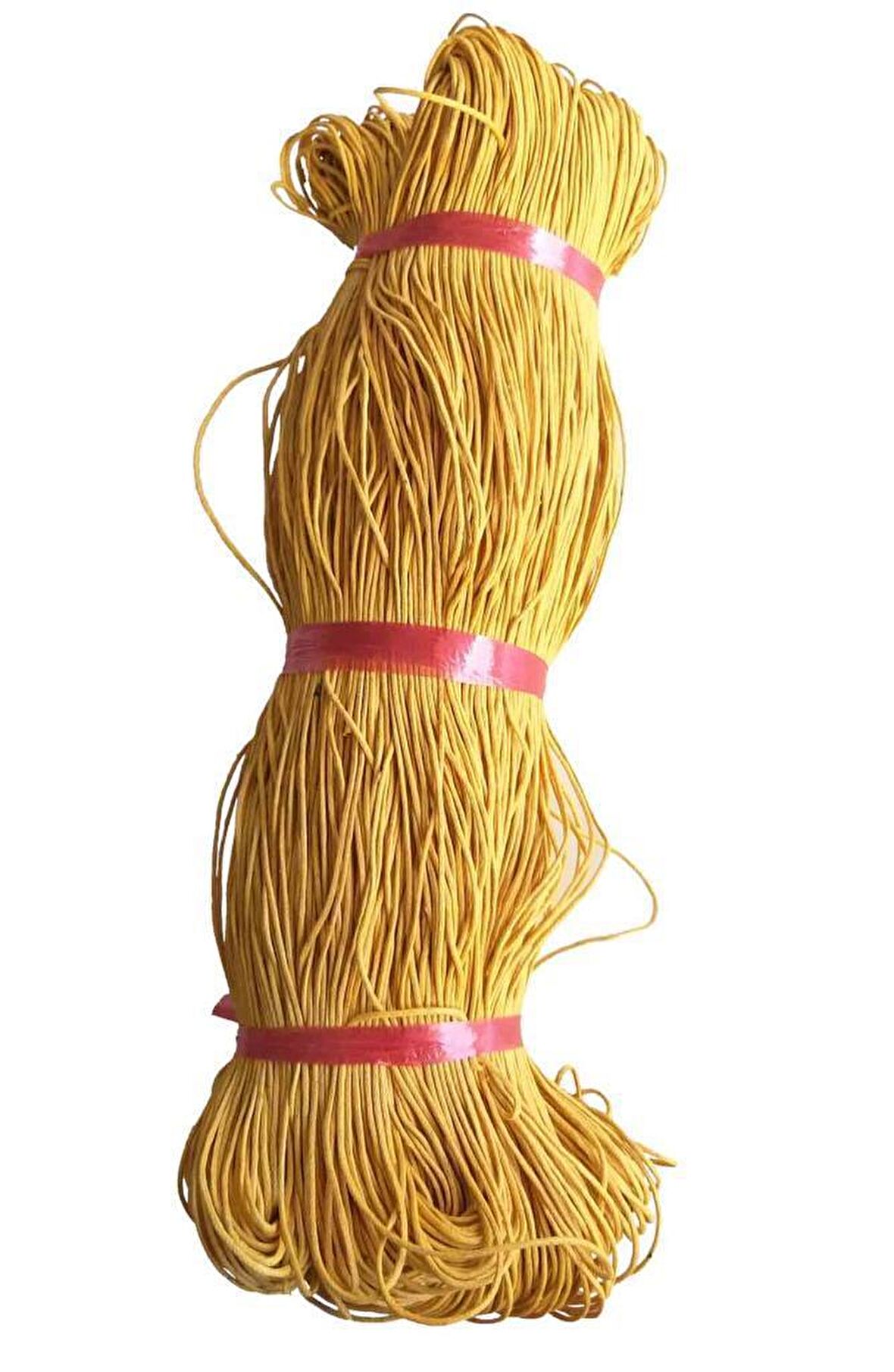 Hardal Sarı Renk Mumlu Koton ip