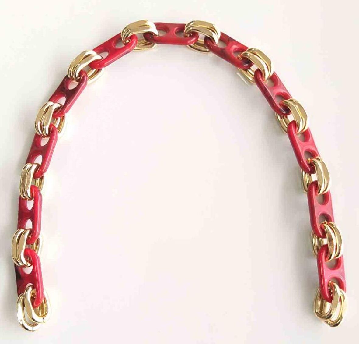 Akrilik Zincir 42 cm Köprü Model Kırmızı Renk No12