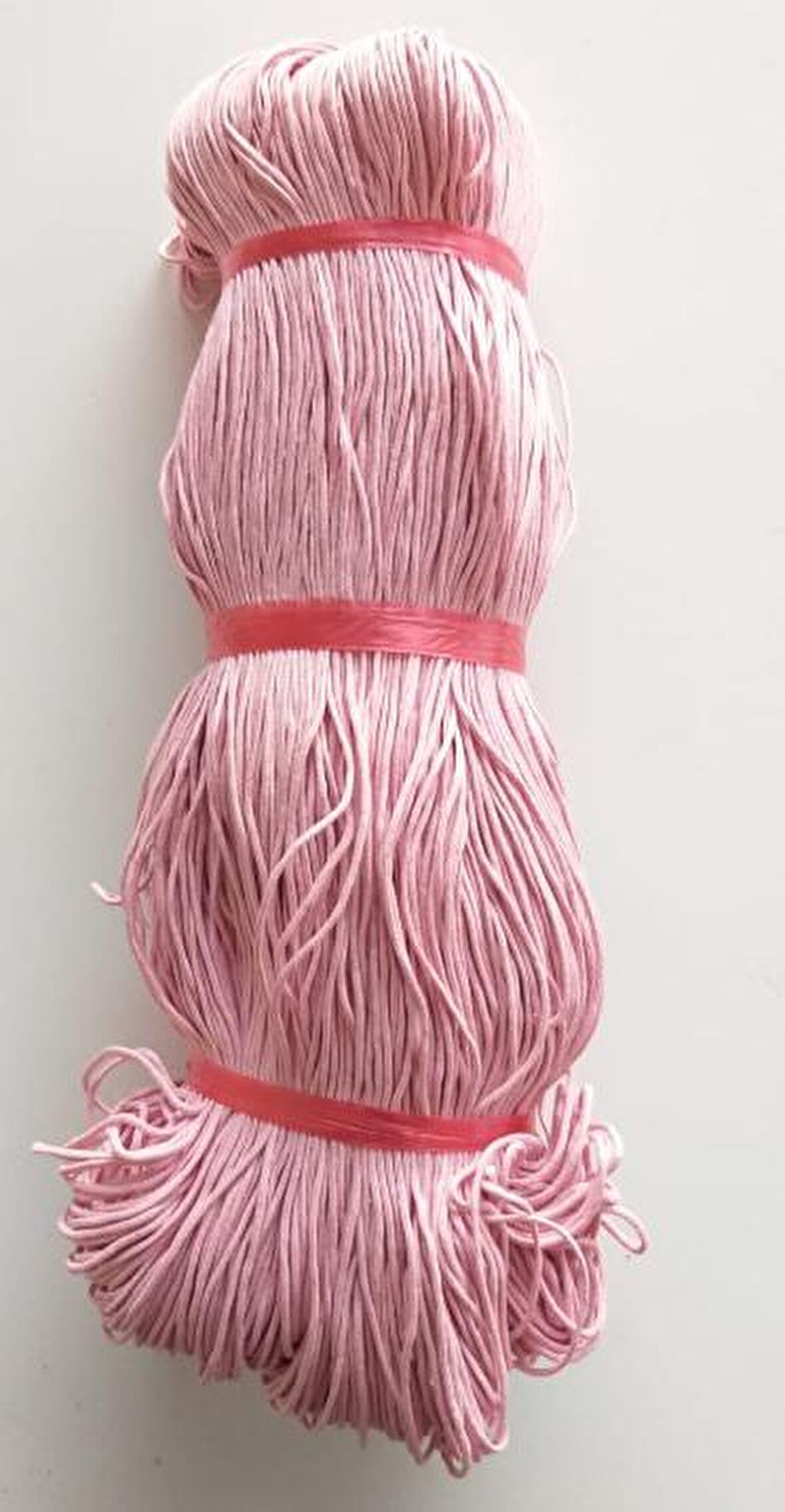 Pembe renk mumlu koton ip