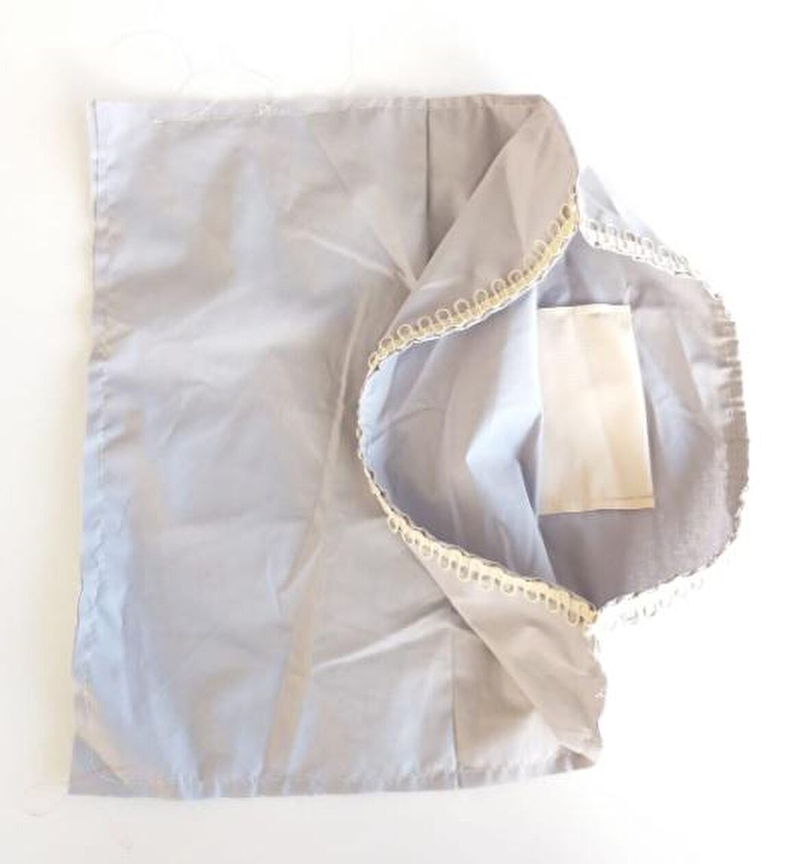 Fermuarsız 38x38 cm dikilmiş astar Açık Gri